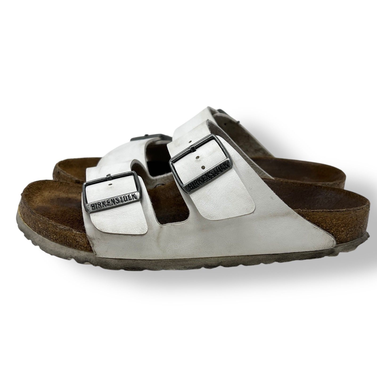 Women’s 6 37 Narrow Birkenstock Arizona White Birko Flor Double Buckle Sandal